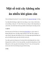 Một số trái cây không nên ăn nhiều khi giảm cân docx
