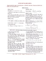 ĐỀ THI THỬ ĐAI HÓC KHỐI A docx