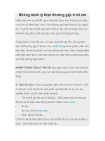 Những bệnh lý thận thường gặp ở trẻ em potx