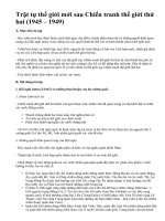 Trật tự thế giới mới sau Chiến tranh thế giới thứ hai (1945 – 1949)