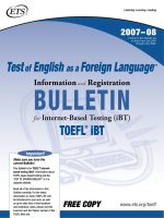 Test  of English  as a  Foreign Language for Internet-Based Testing: Information and Registration BULLETIN