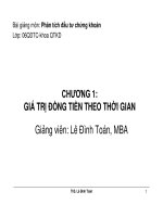CHƯƠNG 1: GIÁ TRỊ ĐỒNG TIỀN THEO THỜI GIAN pdf
