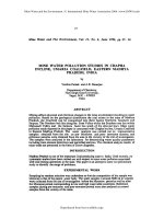 MINE WATER POLLUTION STUDIES IN CHAPHA INCLINE, UMARIA COAFIELD, EASTERN MADHYA PRADESH, INDIA doc