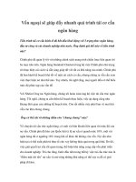 Vốn ngoại sẽ giúp đẩy nhanh quá trình tái cơ cấu ngân hàng pptx