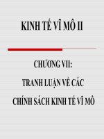RANH LUẬN VỀ CÁC CHÍNH SÁCH KINH TẾ VĨ MÔ pot