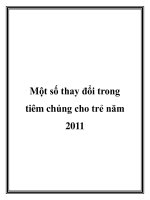 Một số thay đổi trong tiêm chủng cho trẻ năm 201 pptx