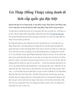 Gò Tháp (Đồng Tháp) xứng danh di tích cấp quốc gia đặc biệt ppt