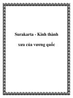 Surakarta - Kinh thành xưa của vương quốc docx