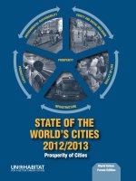 STATE OF THE WORLD’S CITIES 2012/2013 Prosperity of Cities ppt