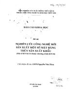 Nghiên cứu công nghệ mới sản xuất một số mặt hàng thủy sản xuất khẩu ppt