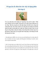 10 nguyên tắc đảm bảo cho việc sử dụng phân bón hợp lý ppt