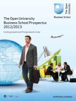 The Open University Business School Prospectus 2012/2013: Undergraduate and Postgraduate study ppt