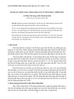 ĐÁNH GIÁ TIỀM NĂNG THOÁI HÓA ĐẤT Ở TỈNH THỪA THIÊN HUẾ ppt