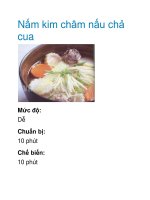 Nấm kim châm nấu chả cua ppt