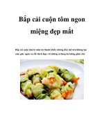 Bắp cải cuộn tôm ngon miệng đẹp mắt pptx