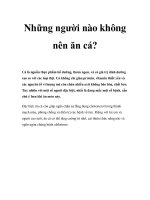 Những người nào không nên ăn cá? ppt