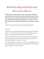 Bệnh răng miệng của phụ nữ mang bầu và cách chăm sóc pdf