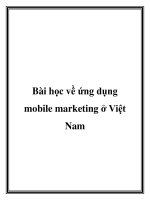 Bài học về ứng dụng mobile marketing ở Việt Nam pptx