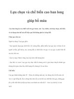 Lựa chọn và chế biến cao ban long giúp bổ máu docx