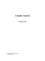 complex analysis - cain