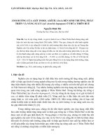 ẢNH HƯỞNG CỦA AXÍT INDOL AXÊTÍC (IAA) ĐẾN SINH TRƯỞNG, PHÁT TRIỂN VÀ NĂNG SUẤT LẠC (Arachis hypogaea) Ở THỪA THIÊN HUẾ docx