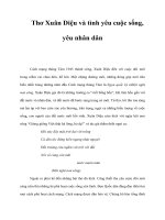 Thơ Xuân Diệu và tình yêu cuộc sống, yêu nhân dân pot