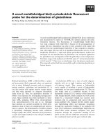 Báo cáo khoa học: A novel metallobridged bis(b-cyclodextrin)s ﬂuorescent probe for the determination of glutathione doc