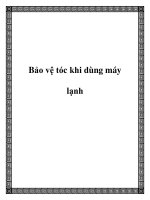 Bảo vệ tóc khi dùng máy lạnh pdf