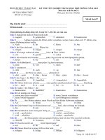 Đề thi - Đáp án môn Tiếng Đức - Tốt nghiệp THPT ( 2013 ) Mã đề 637 doc