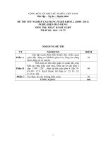 đề thi lí thuyết chuyên môn nghề tốt nghiệp cao đẳng khóa 2 - điện dân dụng - mã đề thi đdd - lt (23)
