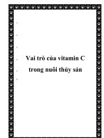  Vai trò của vitamin C trong nuôi thủy sản pptx
