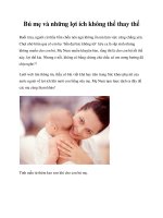 Bú mẹ và những lợi ích không thể thay thế ppt