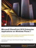 Microsoft SharePoint 2010 Enterprise Applications on Windows Phone 7 doc