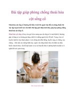 Bài tập giúp phòng chống thoái hóa cột sống cổ docx