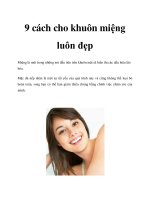 9 cách cho khuôn miệng luôn đẹp pptx