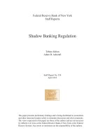 Federal Reserve Bank of New York Staff Reports: Shadow Banking Regulation pdf