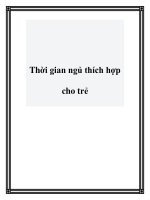 Thời gian ngủ thích hợp cho trẻ pdf