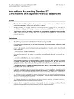 International Accounting Standard 27 Consolidated and Separate Financial Statements doc