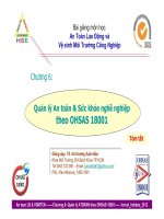 Quản lý an toàn và sức khỏe nghê nghiệp theo OHSAS 18001 potx