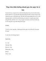 Thực đơn dinh dưỡng nhanh gọn cho ngày hè oi bức docx