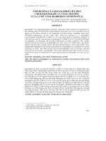 ẢNH HƯỞNG CỦA QUINALPHOS LÊN MEN CHOLINESTERASE VÀ TĂNG TRƯỞNG CỦA CÁ MÈ VINH (BARBODES GONIONOTUS) potx