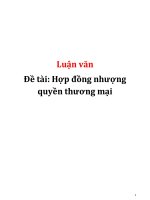 Đề tài: Hợp đồng nhượng quyền thương mại docx