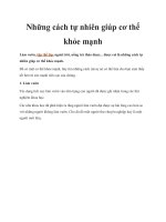 Những cách tự nhiên giúp cơ thể khỏe mạnh doc