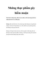 Những thực phẩm gây hiếm muộn doc