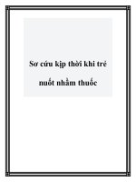 Sơ cứu kịp thời khi trẻ nuốt nhầm thuốc docx