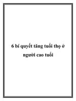 6 bí quyết tăng tuổi thọ ở người cao tuổi potx
