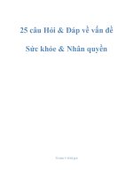 25 câu hỏi & đáp về vấn đề  sức khỏe và nhân quyền