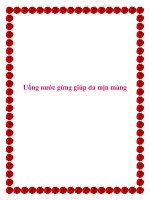 Uống nước gừng giúp da mịn màng. pot