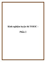 Kinh nghiệm luyện thi TOEIC Phần 2 ppt