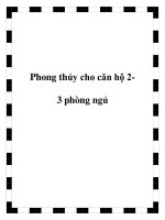 Phong thủy cho căn hộ 23 phòng ngủ docx